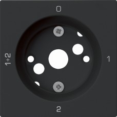Frontplatte 0-1-1+2-2 schwarz kallysto 60x60 für Drehschalter