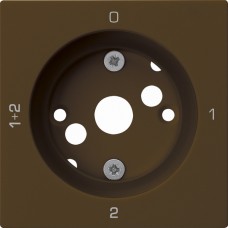 Frontplatte 0-1-1+2-2 braun kallysto 60x60 für Drehschalter