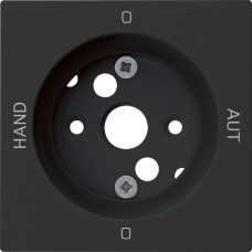 Frontplatte 0-Aut-0-Hand schwarz kallysto 60x60 für Drehschalter