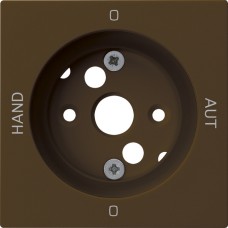 Frontplatte 0-Aut-0-Hand braun kallysto 60x60 für Drehschalter
