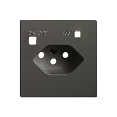 Frontset EDIZIOdue zu FI-Steckdose F, T13, schwarz