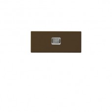 Druckknopf kallysto braun 20x40mm mit Frontlinse
