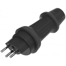 Stecker Typ 13 MH TH55 rund 10A 230V 3P schwarz