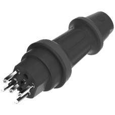 Kupplungsstecker TH55 T25 MH IP55 16A 250/440V für Kabel-Ø 6-14mm, schwarz-anthrazit