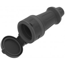 Kupplungssteckdose TH55 T15 MH IP55 10A 250/440V für Kabel-Ø 6-14mm schwarz-anthrazit
