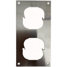 Befestigungsplatte 2xGr.II Feller 170x90mm 52/52 Achsdistanz 80