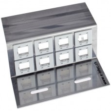 Modulhalter R+M 8xRJ45 Keystone zu UP-Media-Verteiler
