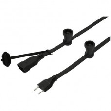 Illuminations-Girlande Max Hauri 15m schwarz mit 15 Fassungen E27, IP44