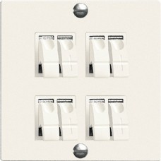 Audiodose EDIZIOdue F 4×weiss ITplus Klemmanschluss für 4 LS Audiodose EDIZIOdue F 4×weiss ITplus Klemmanschluss für 4 LS