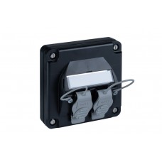 UP-Anschlussdose R&M 2×Cat6A IP67 schwarz