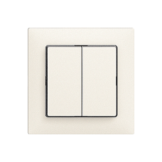 Frontplatte EDIZIOdue colore 60x60mm für Druckknopf 2-fach