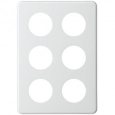 Abdeckplatte 3x2 206x146 weiss 6xØ43mm