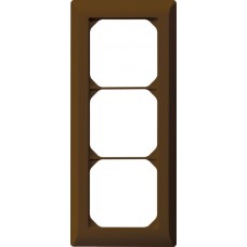 Abdeckrahmen,3x1,braun kallysto.line,212x92mm,vertikal