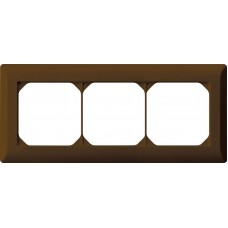 Abdeckrahmen 1x3 braun kallysto.line 92x212mm horizontal