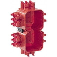 UP-Abzweigdose CRALLO-RED-BOX MT 2x1 rot Schutzdeckel,Nägel 850°