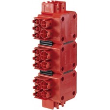 UP-Abzweigdose CRALLO-RED-BOX MT 3x1 rot Schutzdeckel Nägel 850°