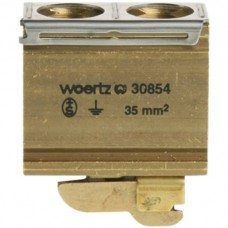 Schutzleiterklemme Woertz 3735 120mm² Schraub 29×50×56mm DIN32 blank