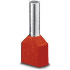Zwillings-Aderendhülse isoliert PX DIN 46228 2×10mm² L=14mm rot - 100stk