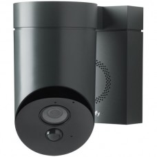 IP-HD-Kamera Somfy 130° Sirene 110dB, Nachtsicht, IP54, grau