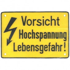 Warntafel deutsch 240x165mm Vorsicht Hochspannung Lebensgefahr