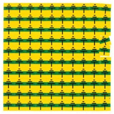 Klebeschild Erdungs-Symbol Blatt mit 100 Schildchen 6x6mm
