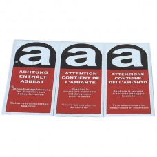 Aufkleber Asbestwarnung deutsch, 90x230mm