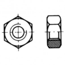 Muttern 6-kant 0,5 M10 promat. DIN 439 VZ-B / M10