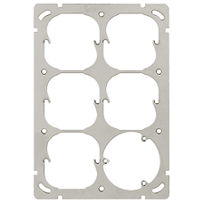 UP-Befestigungsplatte,3x2,Feller 197x137mm,für 5x52mm/3xT13