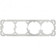 Befestigungsplatte 1x4 Hager 77x257mm für 2x52+2x3xT13 horizontal