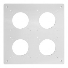 UP-Montageplatte 2×2 NEVO mit 4 NUP-Ausschnitten, hellgrau
