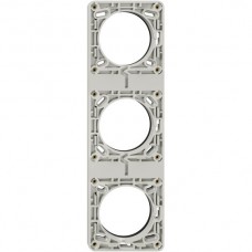 NUP-Montagerahmen NEVO, 3×1 mit Moosgummidichtung 287×87mm, hellgrau