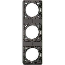 NUP-Montagerahmen NEVO, 3×1 mit Moosgummidichtung 287×87mm, schwarz