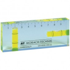 Wasserwaage transparent 100x40x15mm mit Massstab