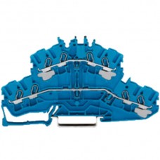Doppelstockklemme 4 Leiter 2,5 N/N blau Serie 2002 TopJob-S