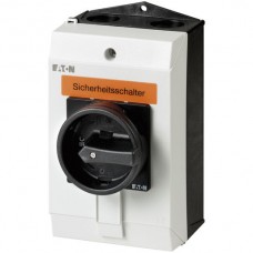 Sicherheitsschalter 3P 25A mit Vorhängeschloss schwarz