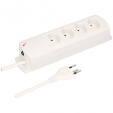 Steckdosenleiste MH 4×T13 3m weiss Td 3×1mm²