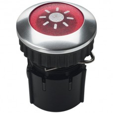 EB-Druckkontakt 24V LED rot/ alu rund 22mm