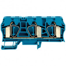 Doppelstock-Reihenklemme 16mm2 Zugfederanschluss blau