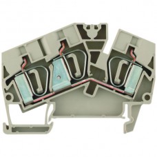 Durchgangs-Reihenklemme Weidmüller ZDU 6-2/3AN Zugfeder 6mm² TS35 beige