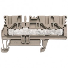 Durchgangs-Reihenklemme Weidmüller PDU PUSH IN 4mm² 3 Anschlüsse TS35 beige	