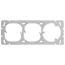 Befestigungsplatte 1x3,Feller 77x197mm horizontal