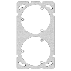Befestigungsplatte,2x1,Feller 137x77mm für 2x(3xT13) Distanz 64mm