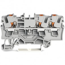 Durchgangsklemme WAGO TopJob-S 4mm² 3L grau Serie 2204 - 1 Stück