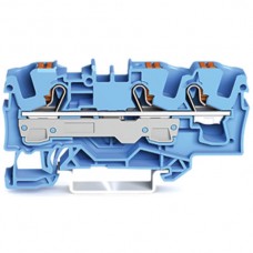 Durchgangsklemme WAGO TopJob-S 6mm² 3L blau Serie 2206 - 1 Stück