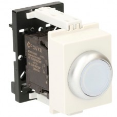 REG-Leuchttaster K&N 230VAC 1S 6A 2TE Kalotte weiss
