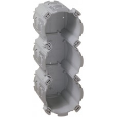 UP-Dose HSB NIS Kombi 3x1 grau 189x71mm T60 Achsdistanz 60 850°C mit Mittelsteg