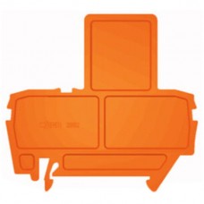 Endplatte WAGO für Sicherungsklemme 2mm dick orange