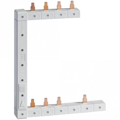 Phasenschiene Hager vertikal 63A links 2reihig 125mm KCF863L