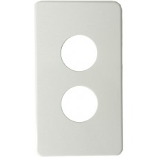 Abdeckplatte,2x1,186x106,weiss Gr.II-II,2xØ43mm,Achsd.60mm