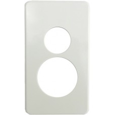 Abdeckplatte,2x1,186x106,weiss Gr.II-II,Ø43+58mm,Achsd.60mm